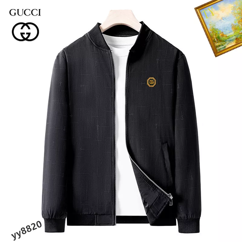 gucci veste manches longues pour homme s_1276605:Gucci veste cuir homme